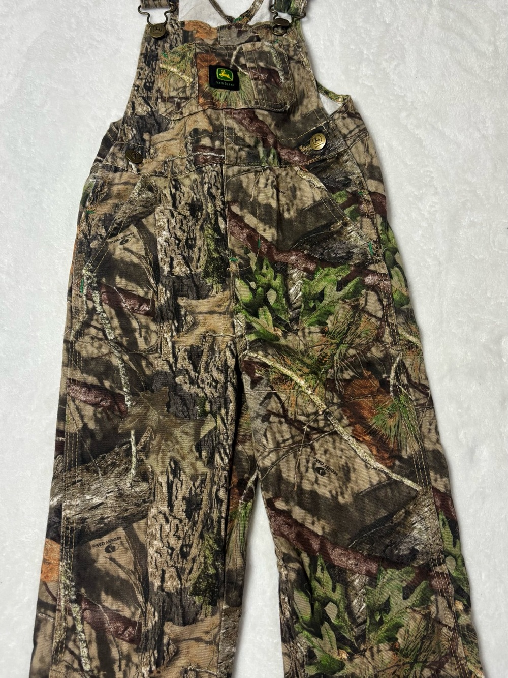 John Deere Camouflage Kids Overalls in Brown and Green